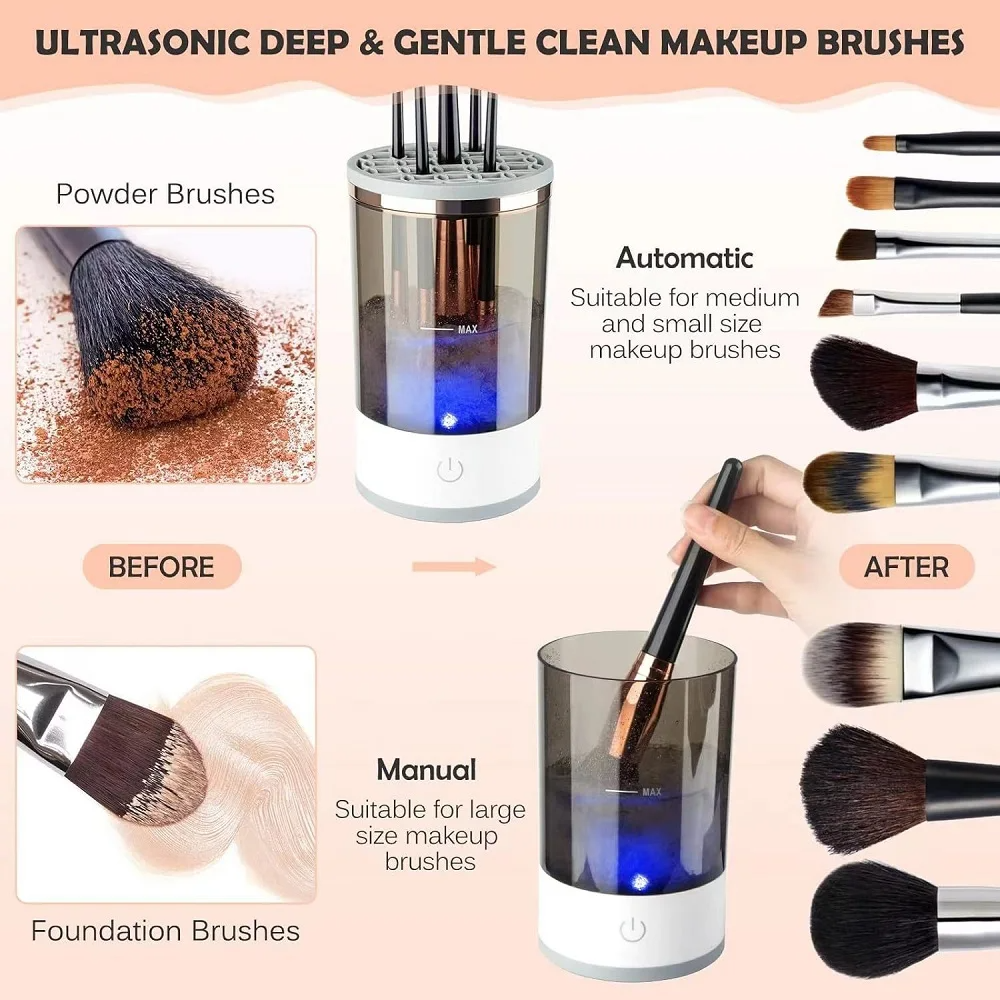 Electric Automatic Makeup Brush Cleaner & Dryer