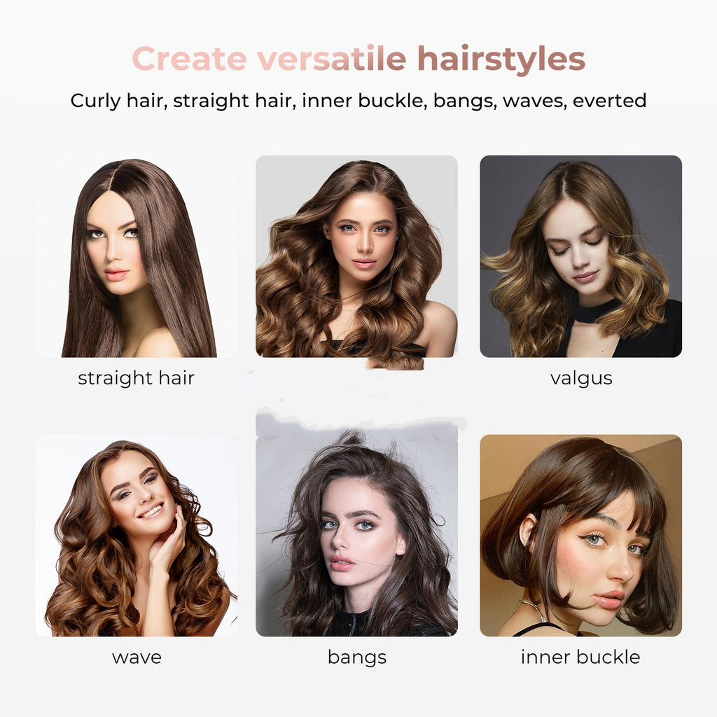 5-in-1 Professional Hair Styler, Straightener & Curler Dryer
