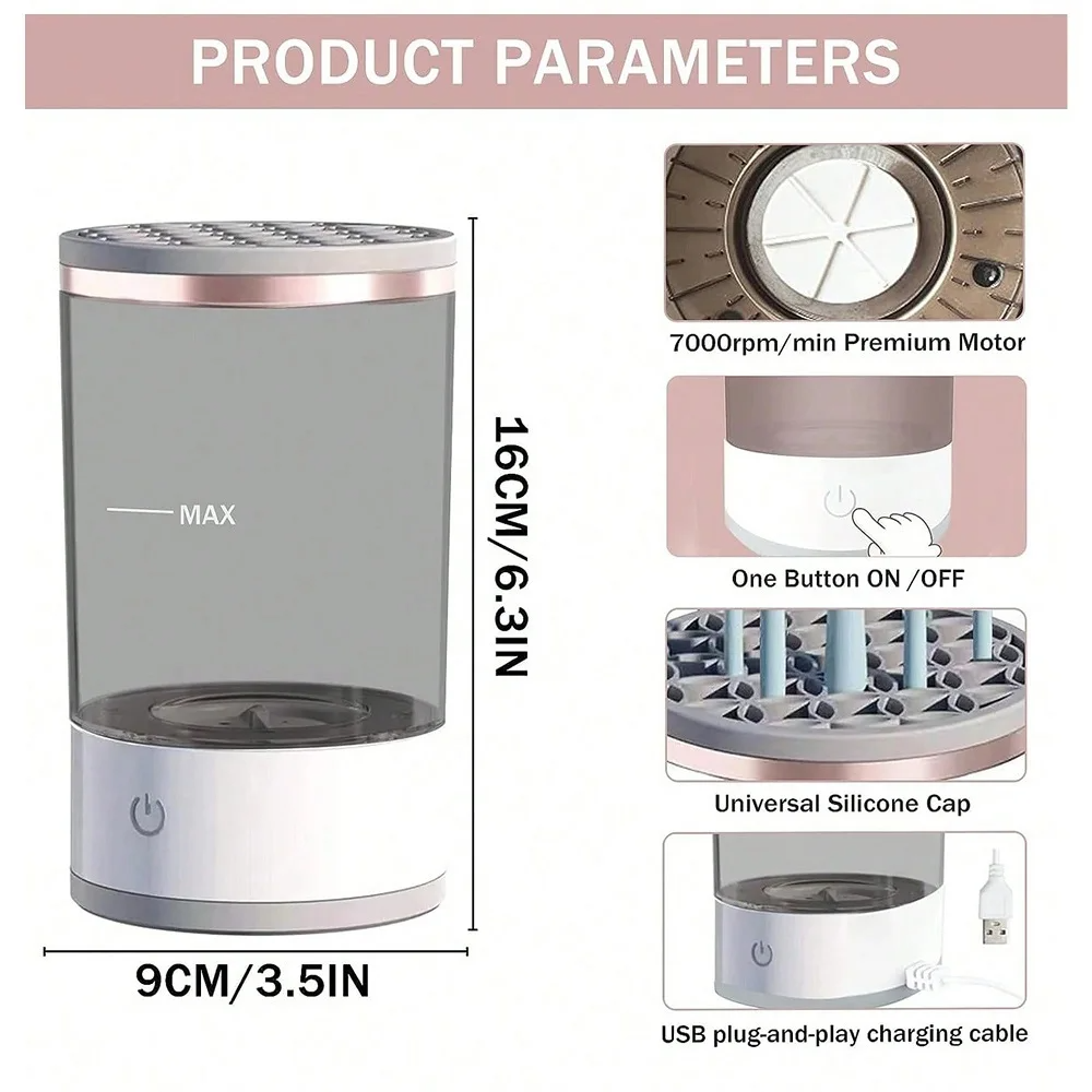 Electric Automatic Makeup Brush Cleaner & Dryer