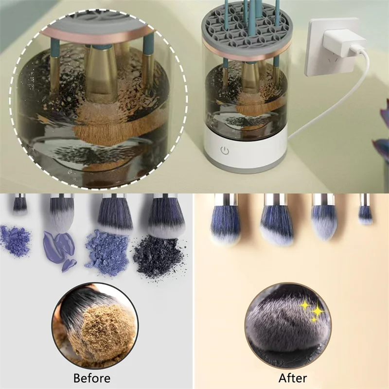 Electric Automatic Makeup Brush Cleaner & Dryer